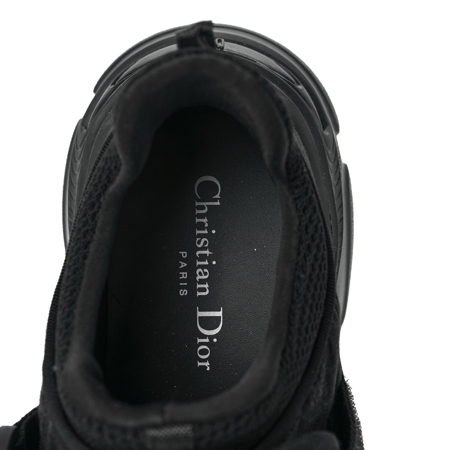 Christian Dior Shiny Oblique Technical Fabric Nylon Womens D-Wander Sneakers 38 Black 7 of 8