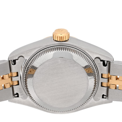 Rolex Stainless Steel 18K Yellow Gold Diamond 26mm Oyster Perpetual Datejust Watch Champagne 69173 4 of 4