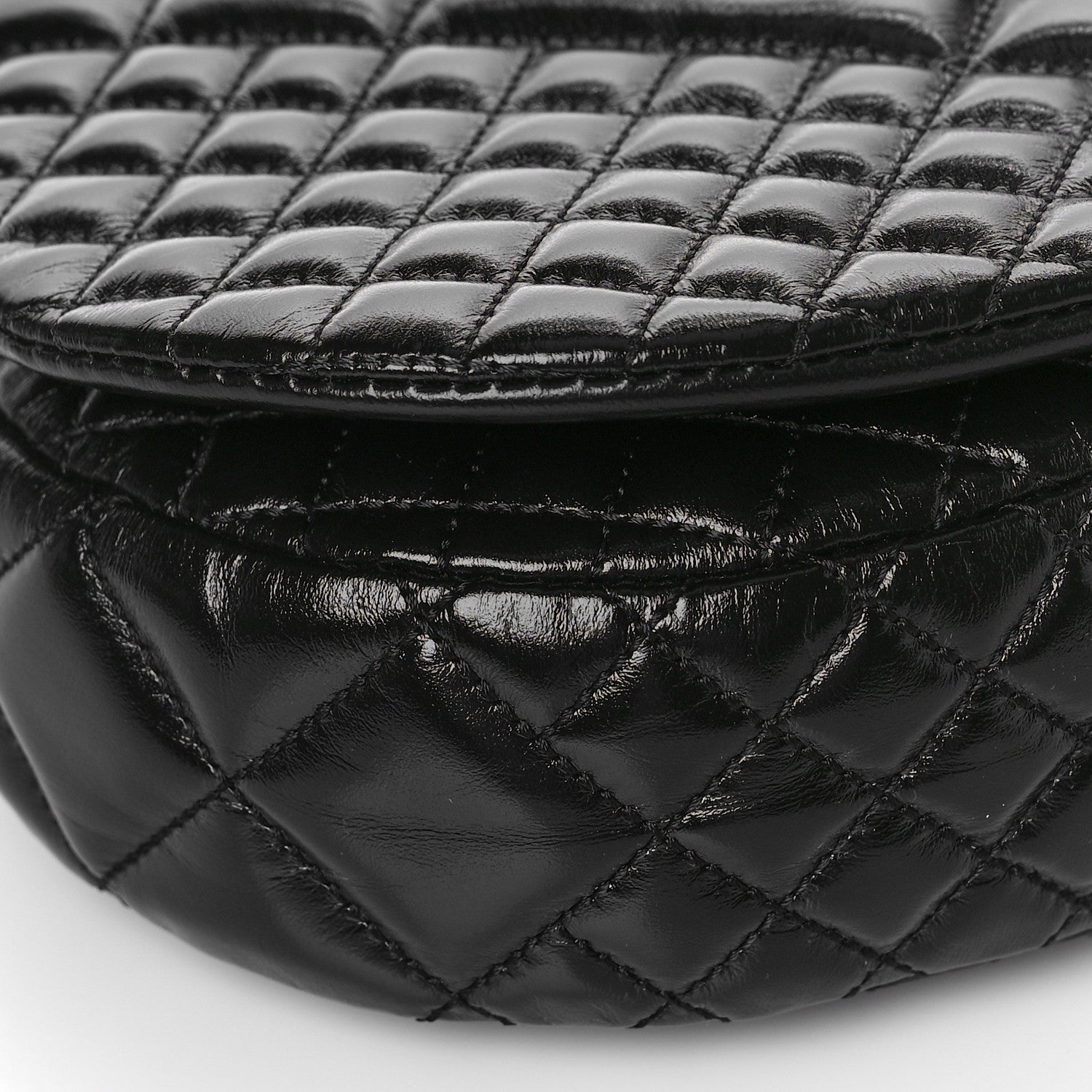 Versace Calfskin Quilted Greca Goddess Shoulder Bag Black 7 of 8