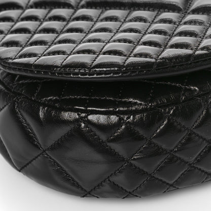 Versace Calfskin Quilted Greca Goddess Shoulder Bag Black 7 of 8
