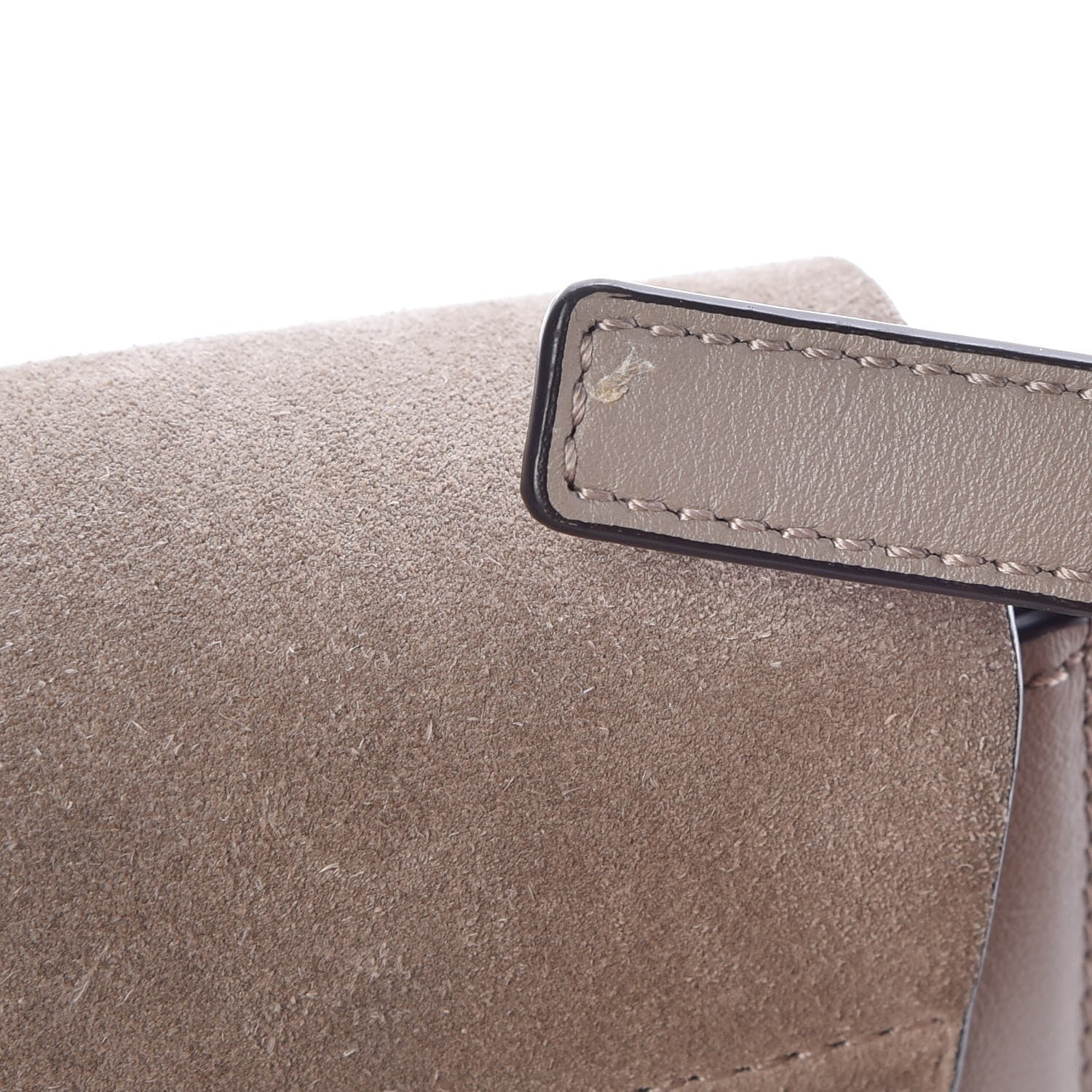 Chloe Suede Calfskin Small Faye Shoulder Bag Motty Grey 13 of 13