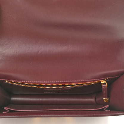 Christian Dior Smooth Calfskin 30 Montaigne Flap Bag Burgundy 4 of 8