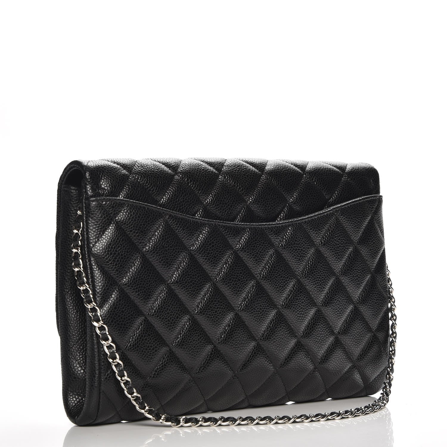 Chanel Caviar Quilted Clutch With Chain Flap Black 3 of 8