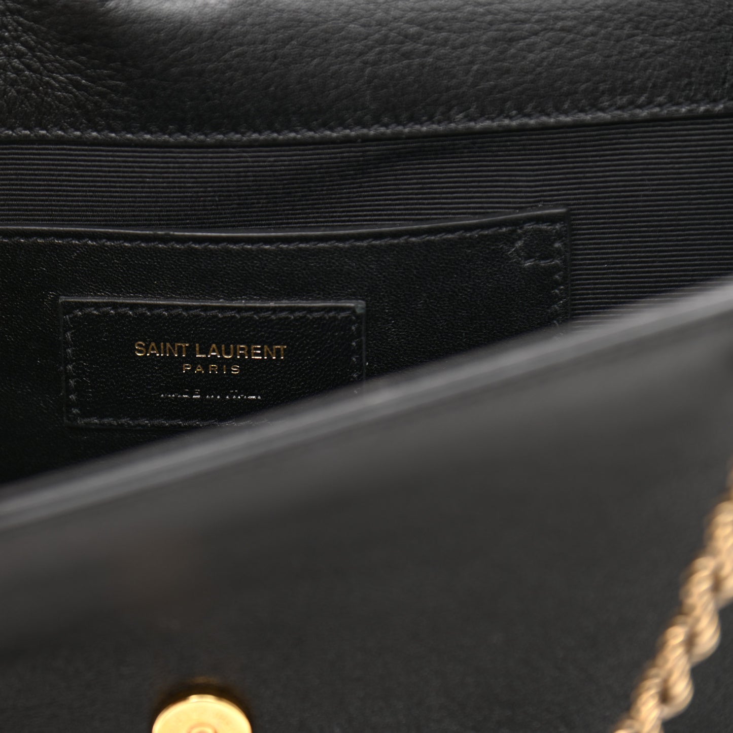 Smooth Calfskin Medium Braided Monogram Kate Satchel Black