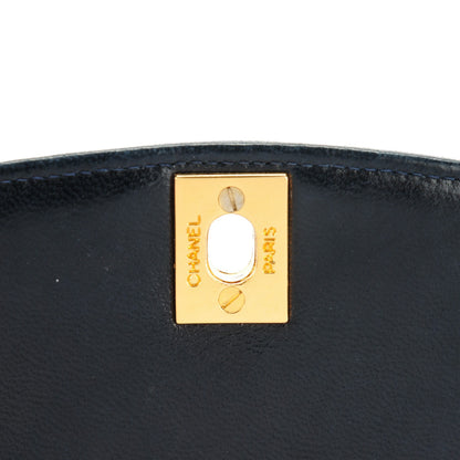 Chanel Lambskin Quilted Small Single Flap Navy 6 of 9