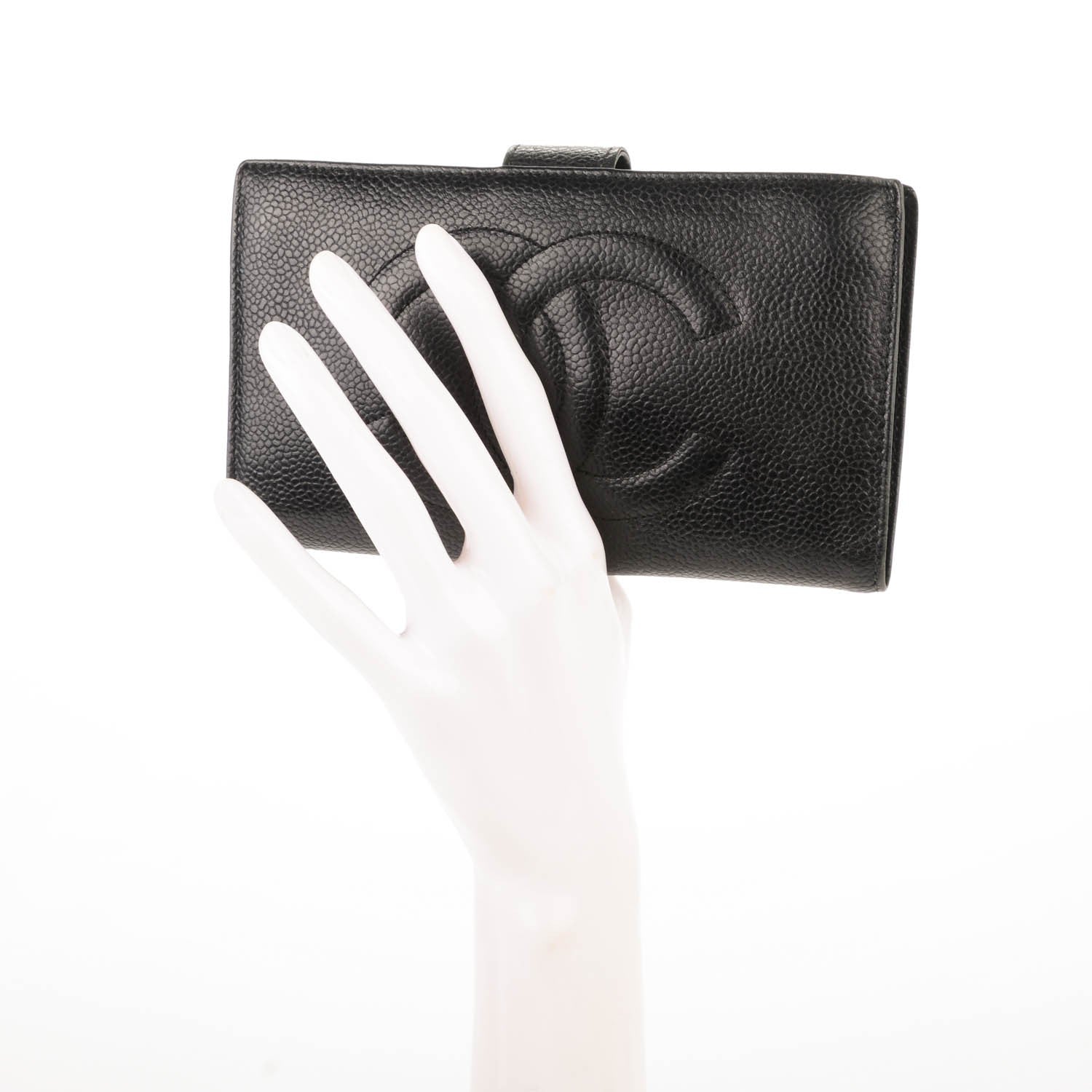 Chanel Caviar Timeless CC French Wallet Black 2 of 8