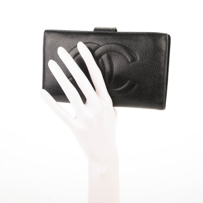 Chanel Caviar Timeless CC French Wallet Black 2 of 8
