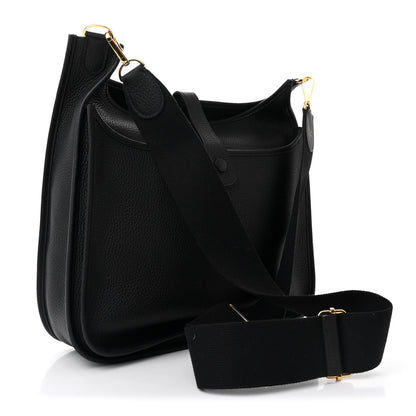 Hermes Taurillon Clemence Evelyne III GM Black 3 of 11