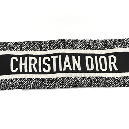 Christian Dior Silk Houndstooth Mitzah Scarf Black White 4 of 4
