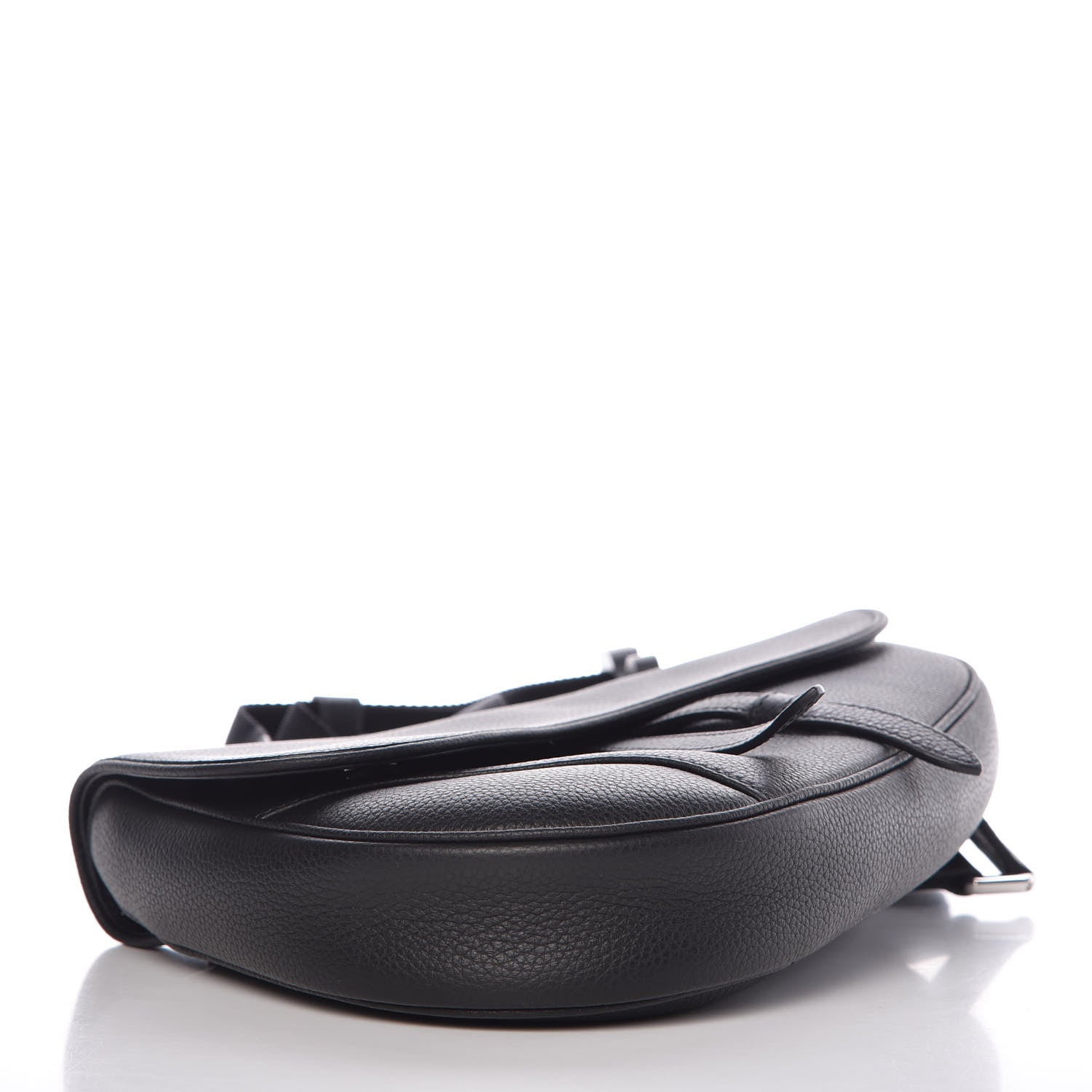 Christian Dior Grained Calfskin Kim Jones Saddle Bag Black 4 of 8
