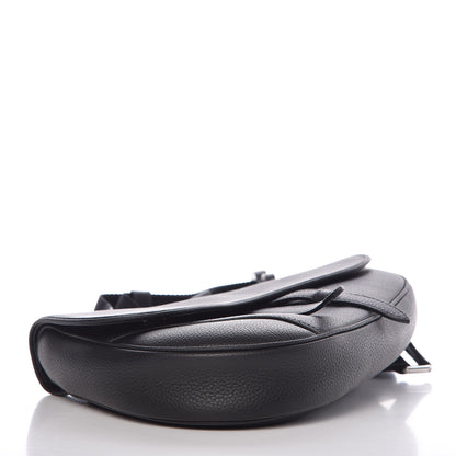 Christian Dior Grained Calfskin Kim Jones Saddle Bag Black 4 of 8