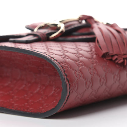 Gucci Soft Microguccissima Mini Emily Chain Shoulder Bag Rosso 8 of 11