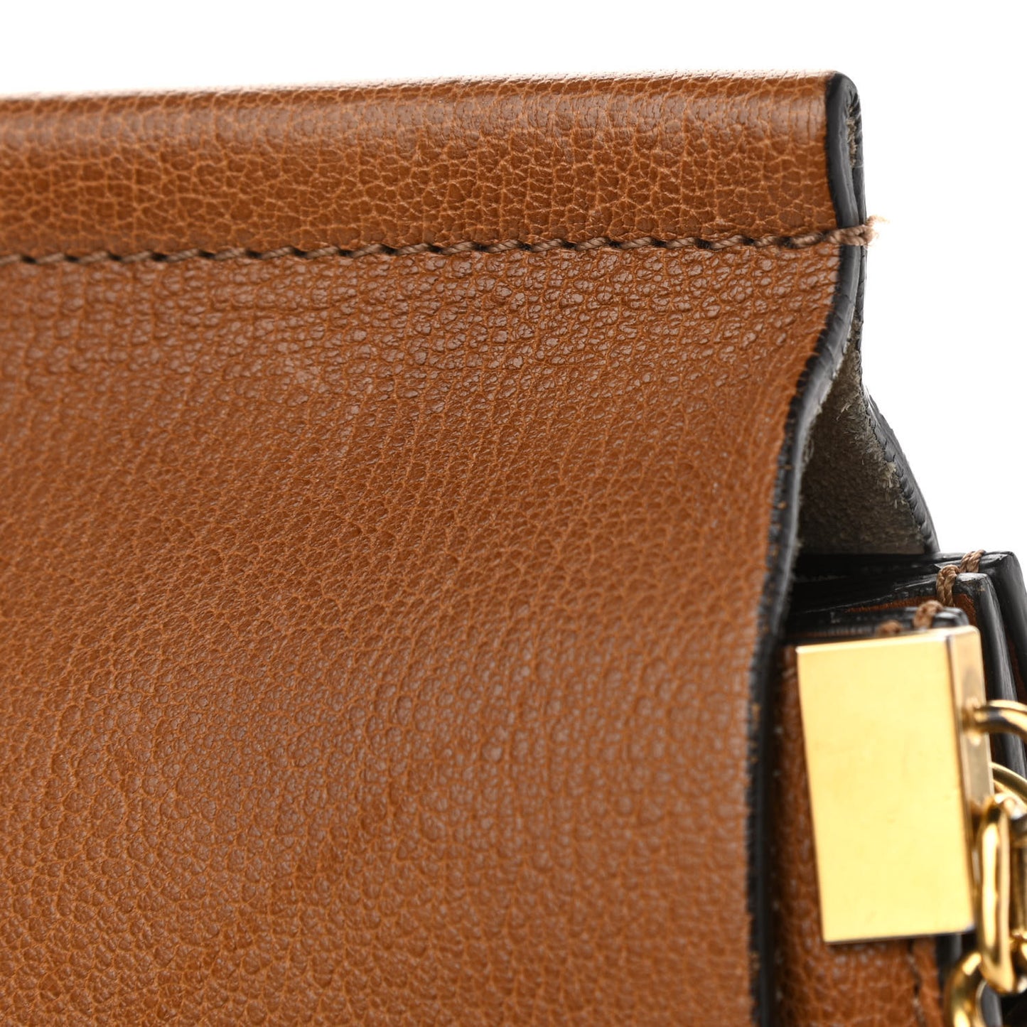 Goatskin Medium Faye Shoulder Bag Caramel