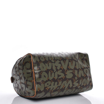 Louis Vuitton Monogram Graffiti Speedy 30 Kaki 4 of 6
