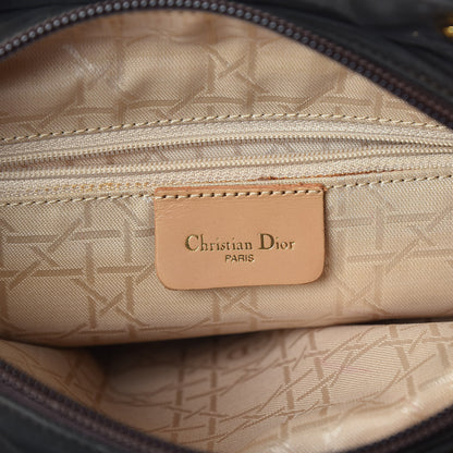 Christian Dior Nylon Cannage Medium Lady Dior Marron Fonce 9 of 10