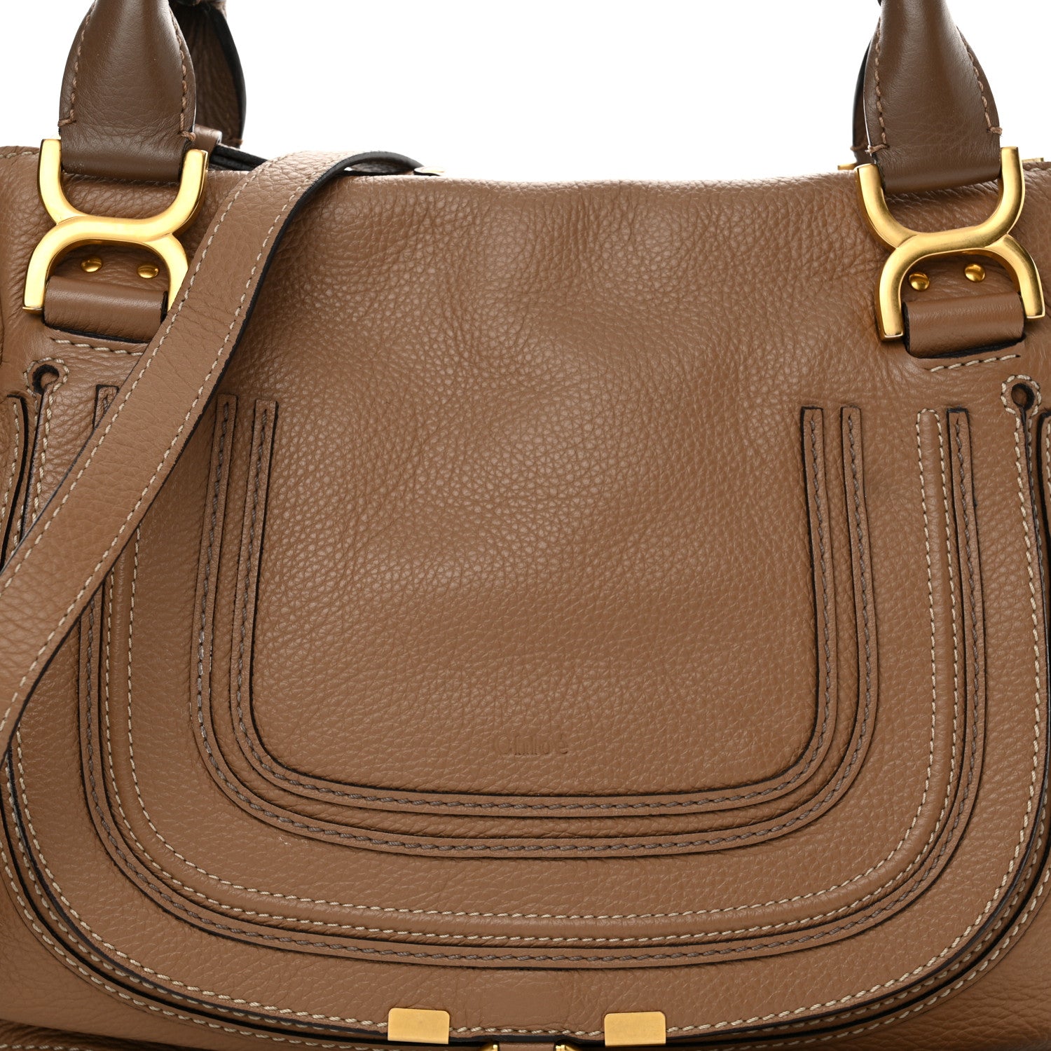 Chloe Calfskin Medium Marcie Satchel Desert Taupe 7 of 14