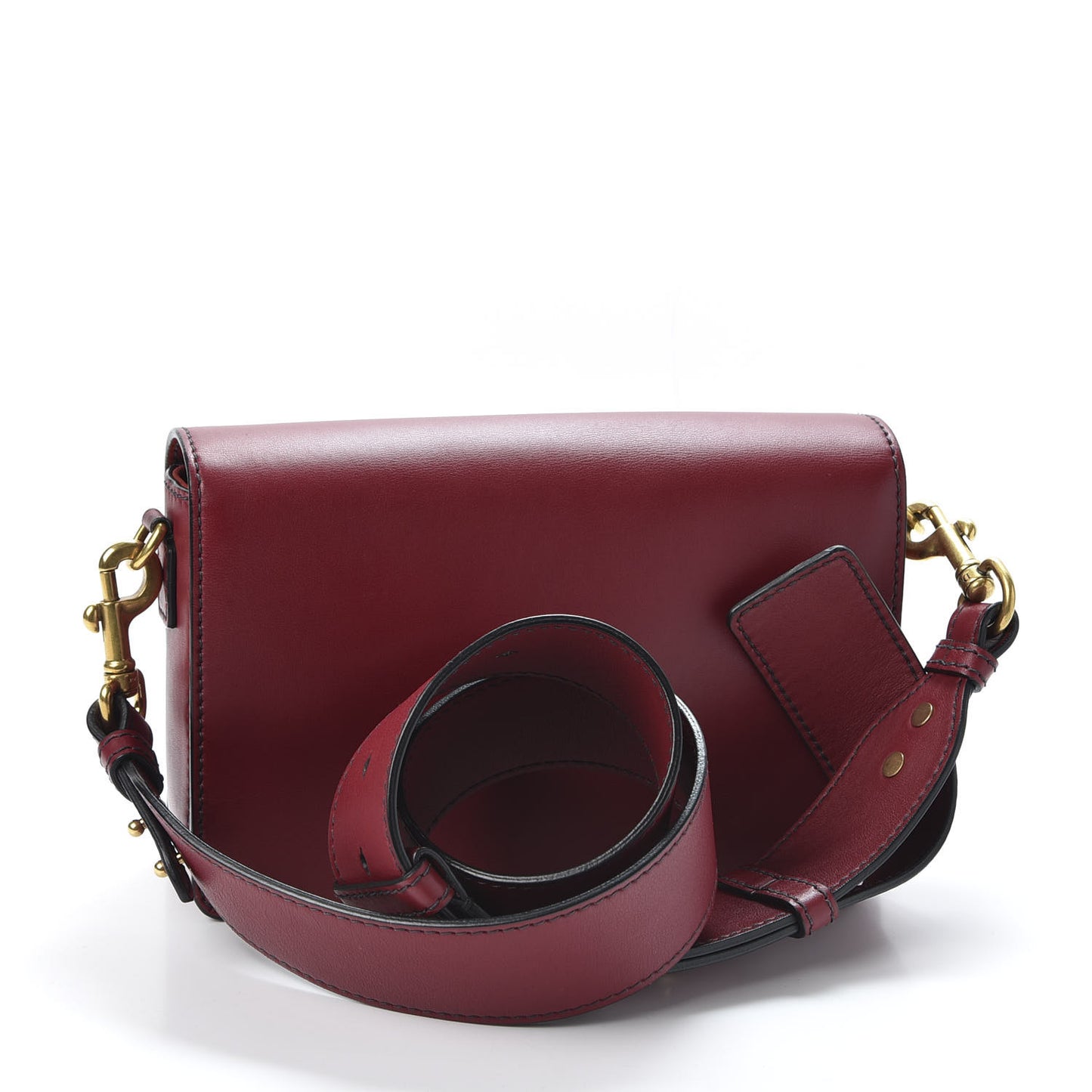 Smooth Calfskin Dio(r)evolution Flap Bag Dark Red