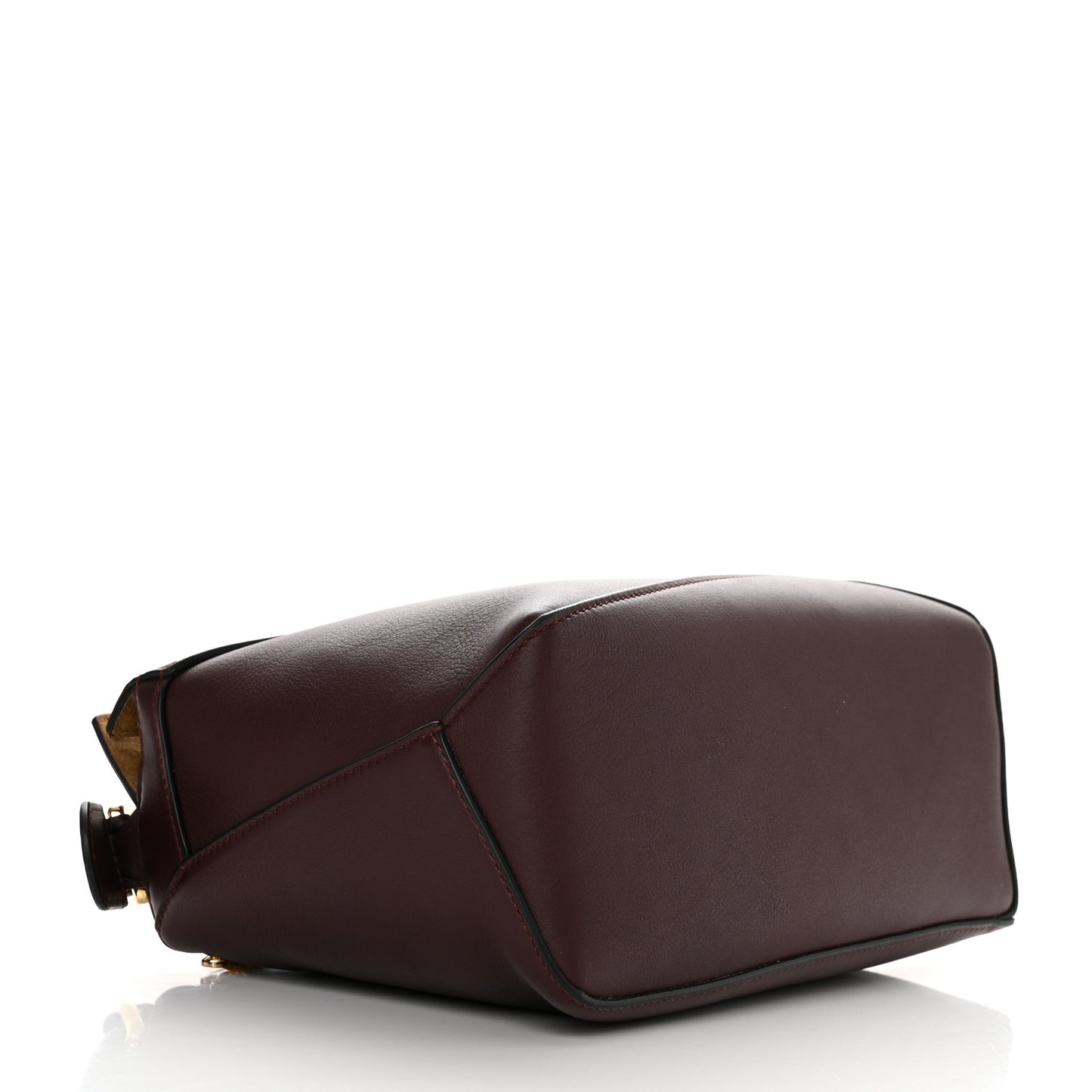 Calfskin Small Puzzle Edge Bag Prune