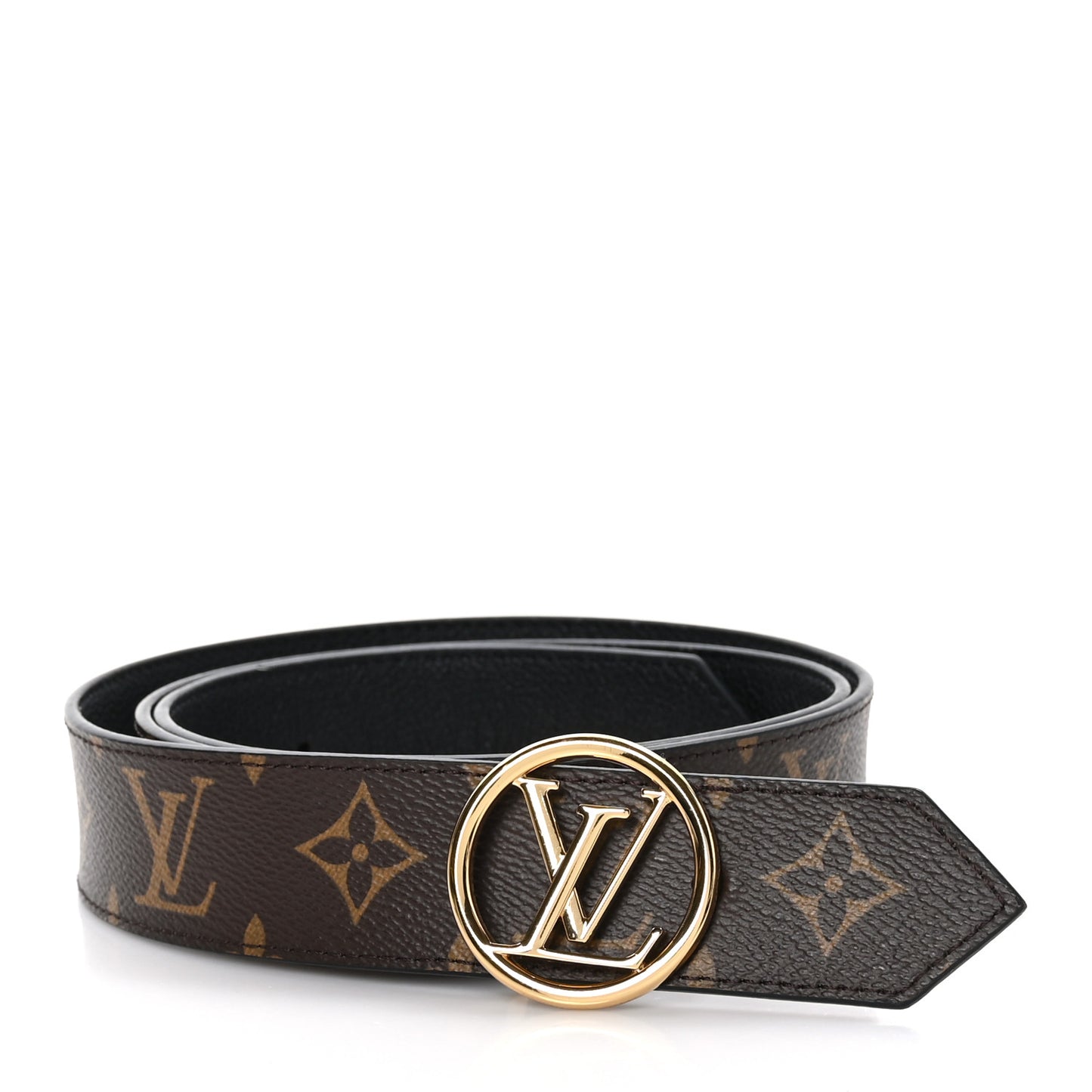Monogram Epi 35mm LV Circle Reversible Belt 95 38 Black