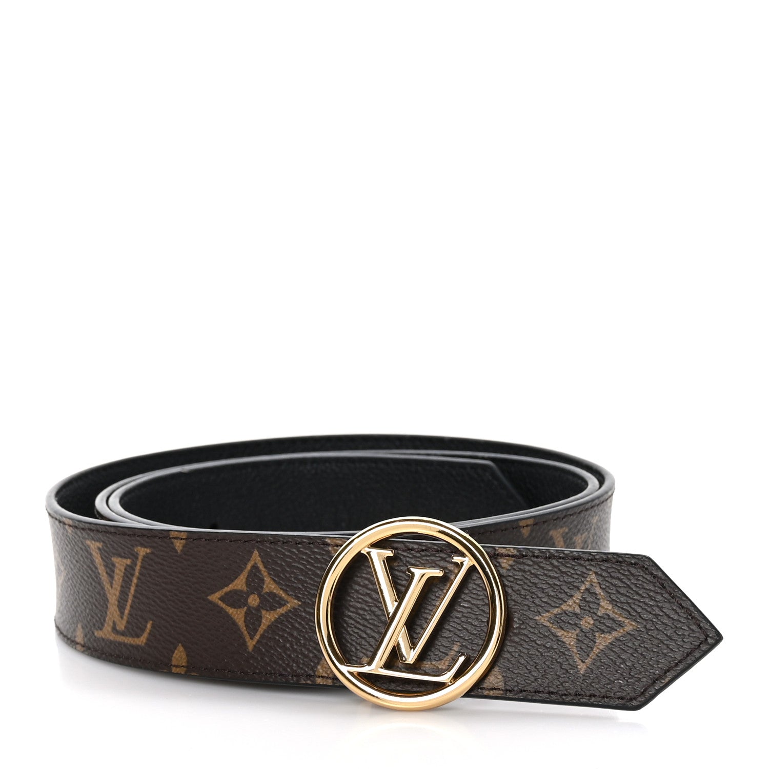 Louis Vuitton Monogram Epi 35mm LV Circle Reversible Belt 95 38 Black 1 of 6