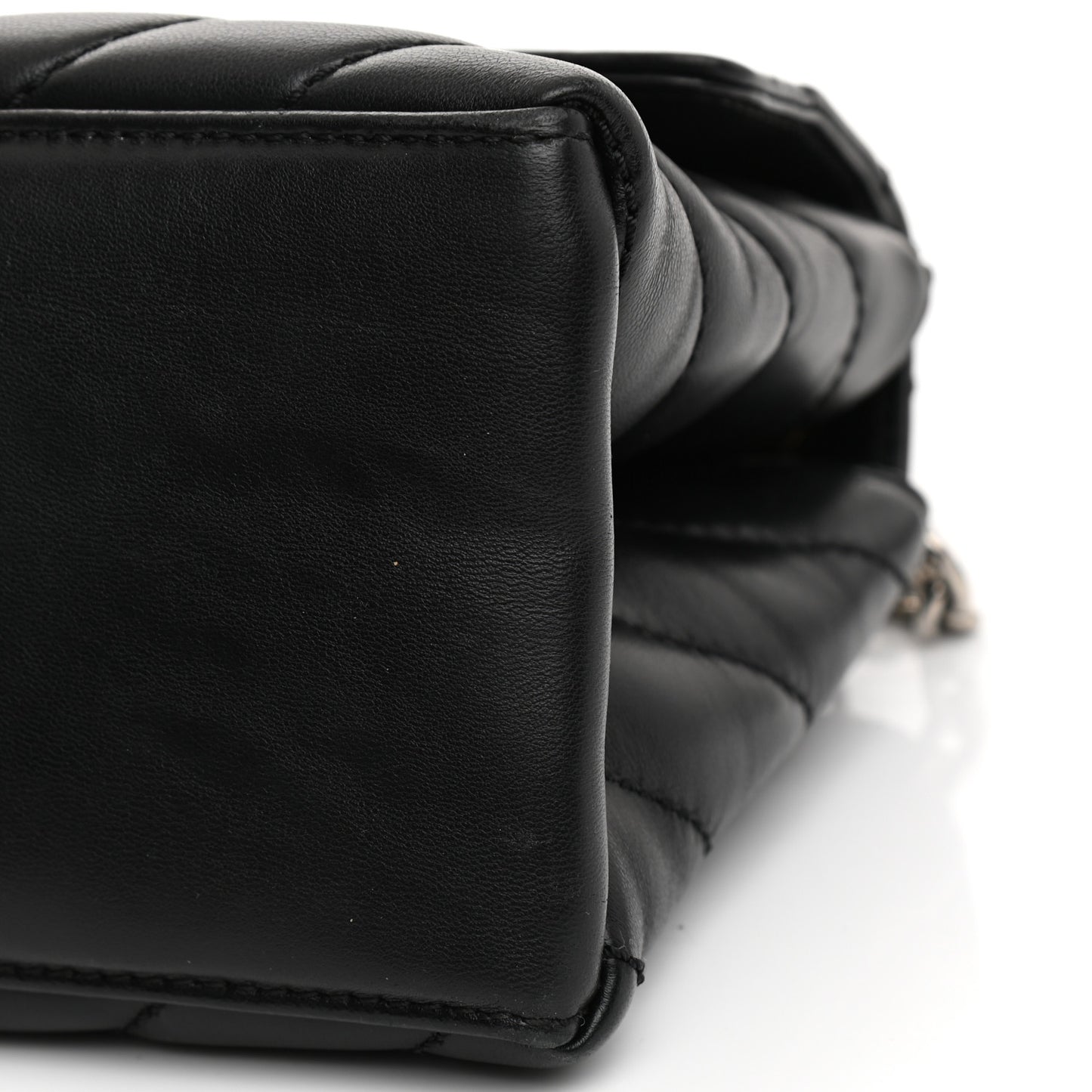 Calfskin Diagonal Quilted Jackhammer 19 Shoulder Bag Black