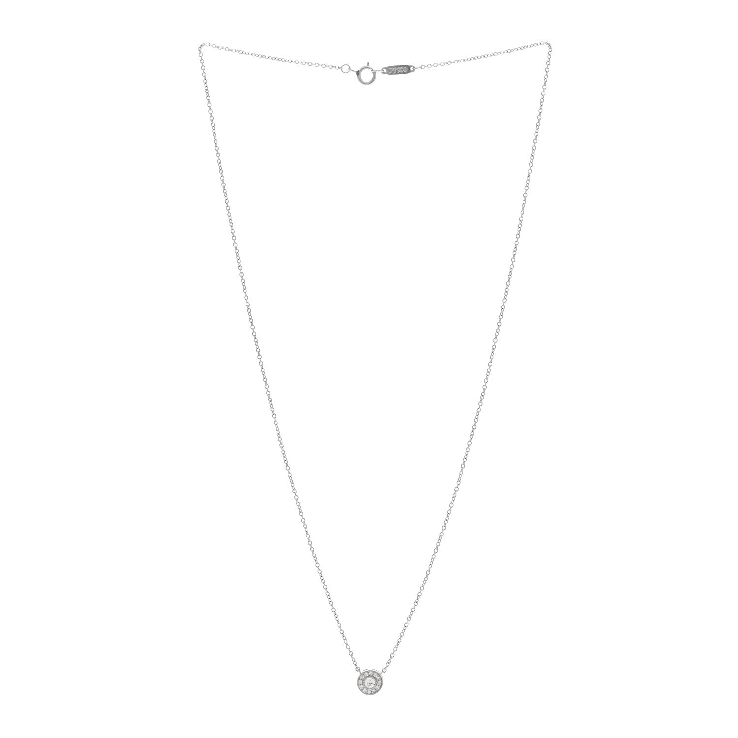 Tiffany Platinum Diamond .16ctw Soleste Pendant Necklace 3 of 5