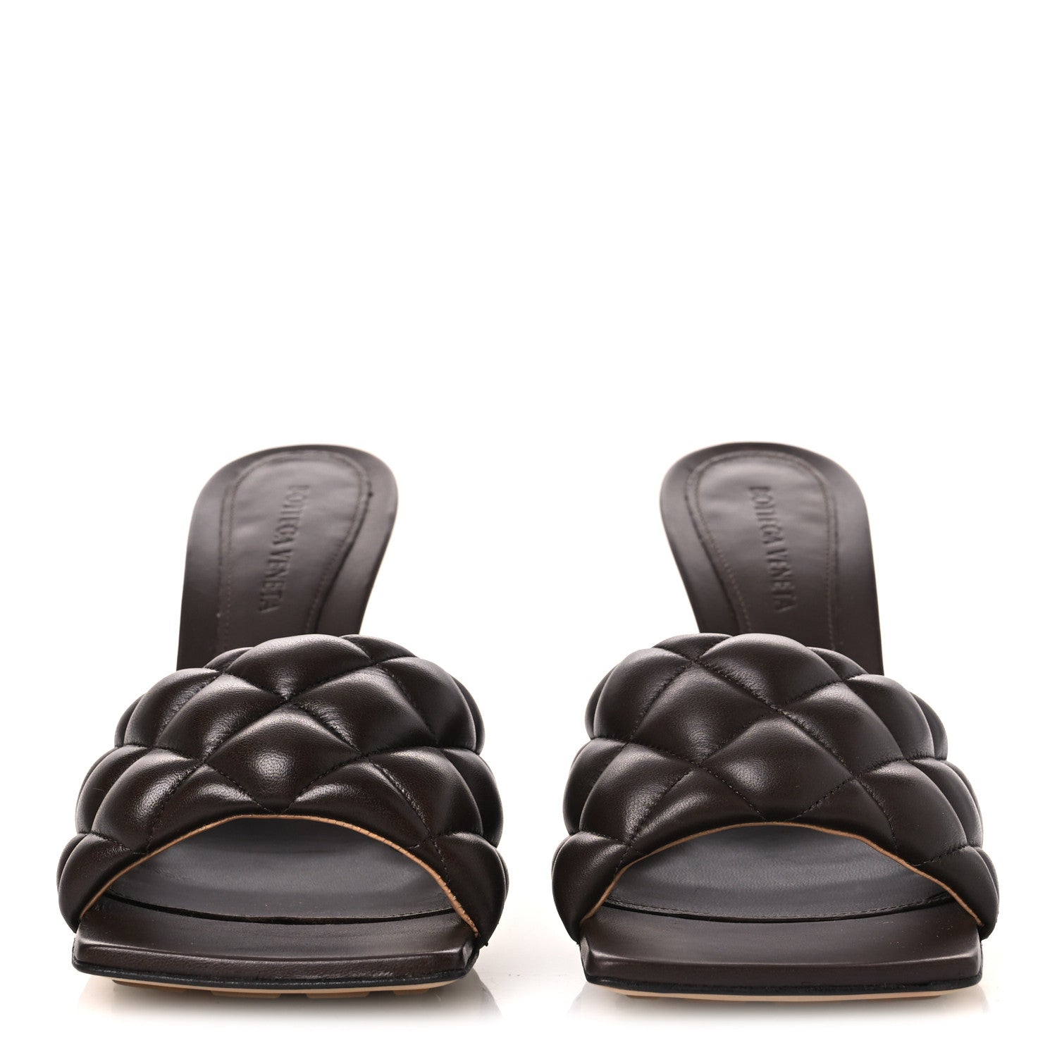 Bottega Veneta Nappa Matelasse Padded Mule Sandals 40 Chocolate Spread 3 of 11