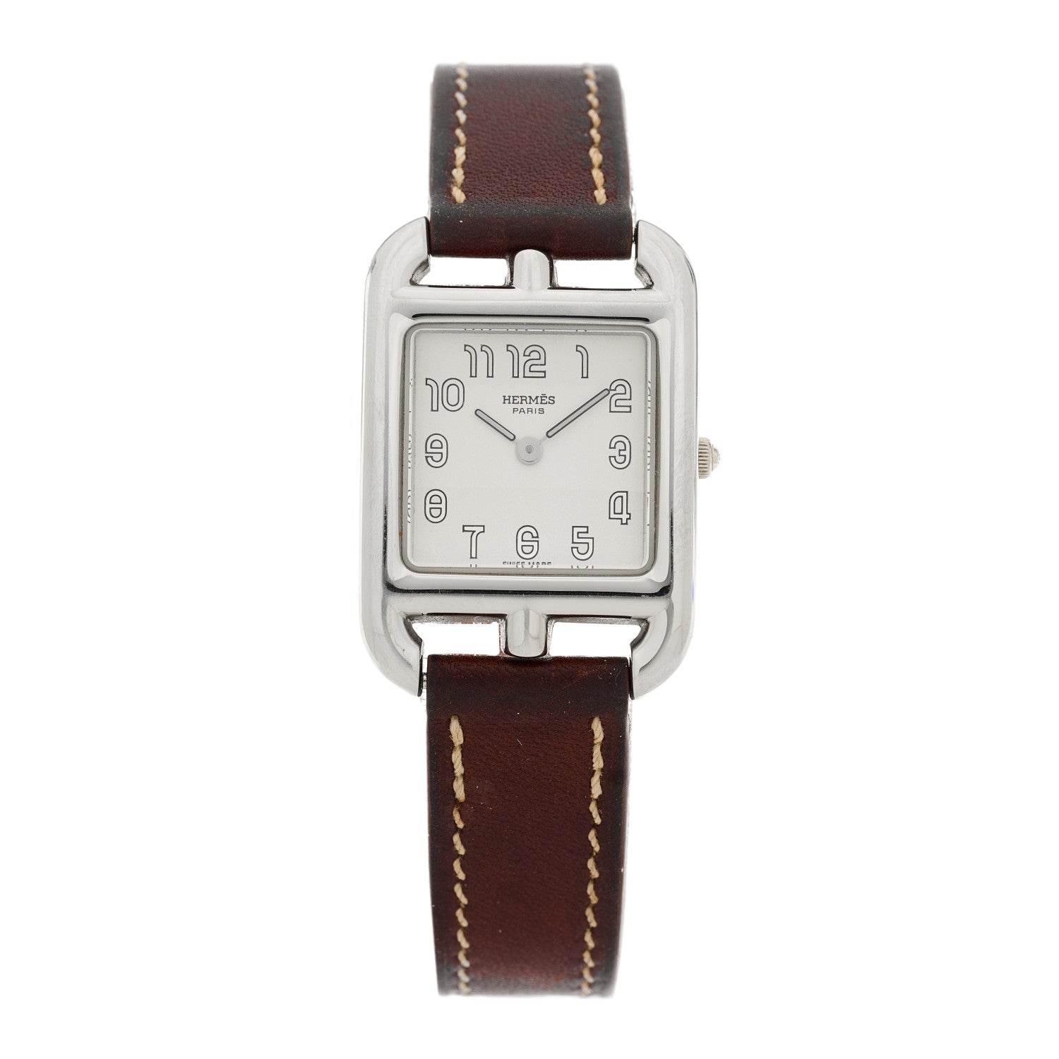 Hermes Stainless Steel Barenia 23mm Cape Cod Quartz Watch Fauve 1 of 4