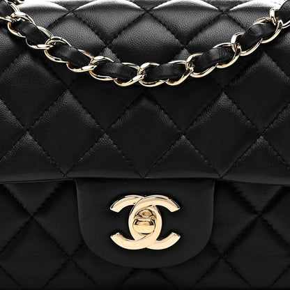 Chanel Lambskin Quilted Mini Rectangular Flap Black 8 of 11