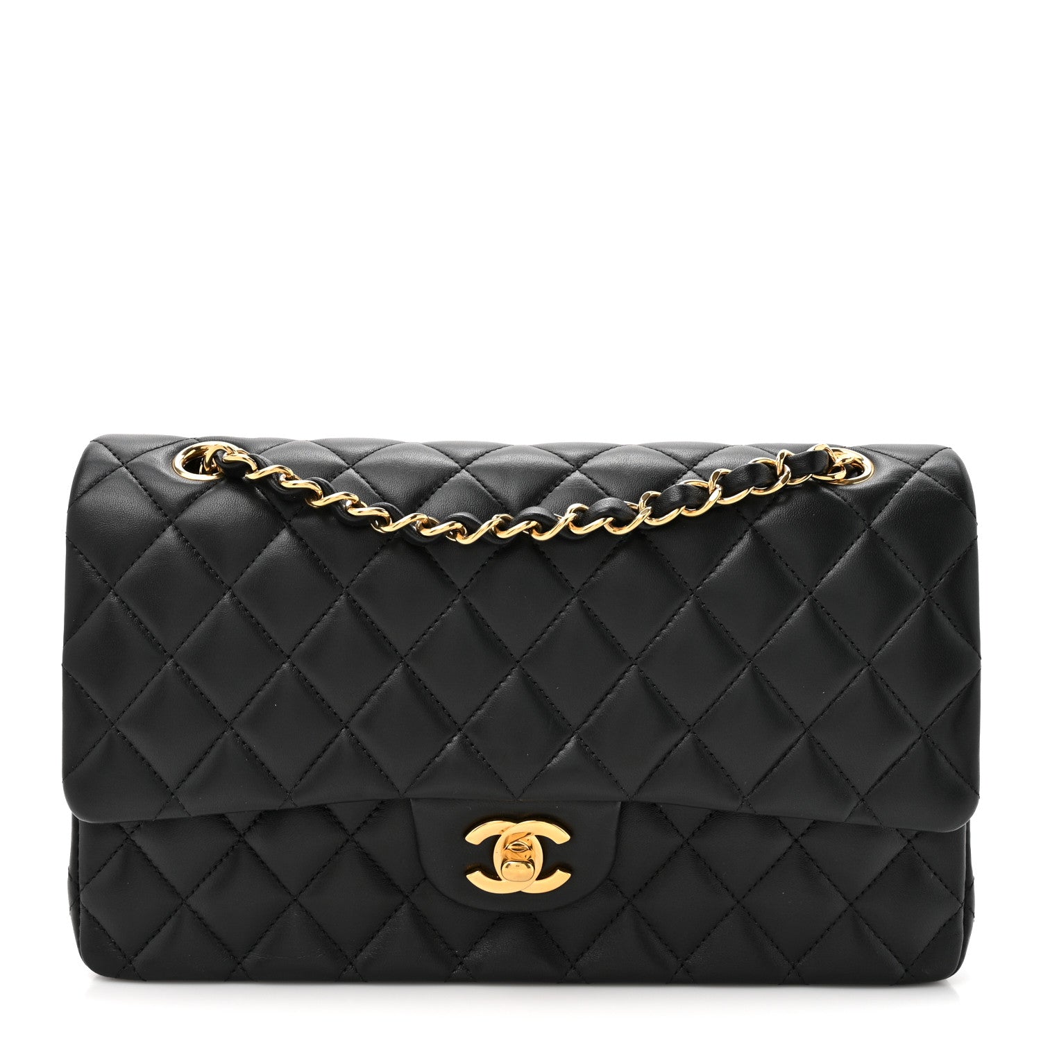 Chanel Lambskin Quilted Small Double Flap Black 1 of 12