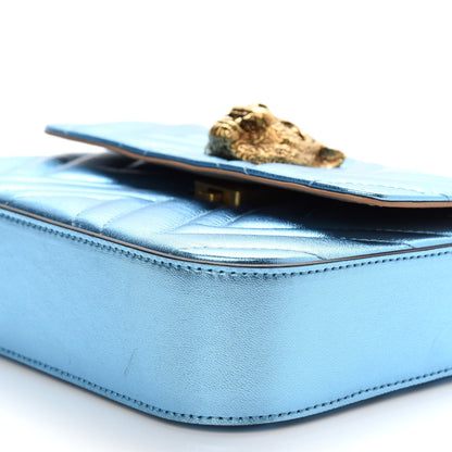 Gucci Metallic Nappa Matelasse Broadway Shoulder Bag Cielo 6 of 10