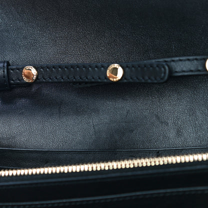 Burberry Calfskin House Check Henley Wallet On Chain Black 5 of 11