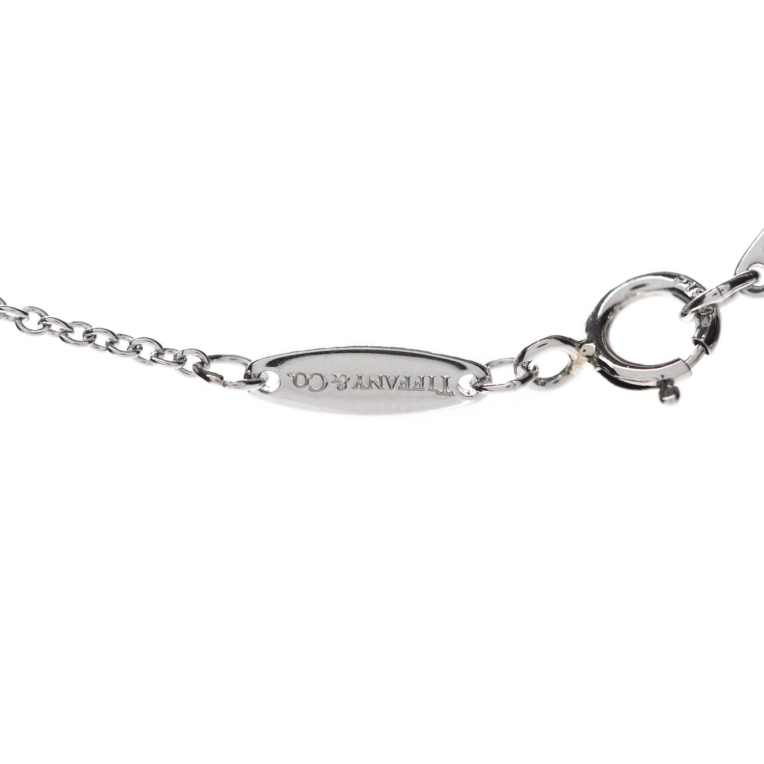 Tiffany Platinum Diamond .33ct Elsa Peretti Diamonds by the Yard Pendant Necklace 7 of 8