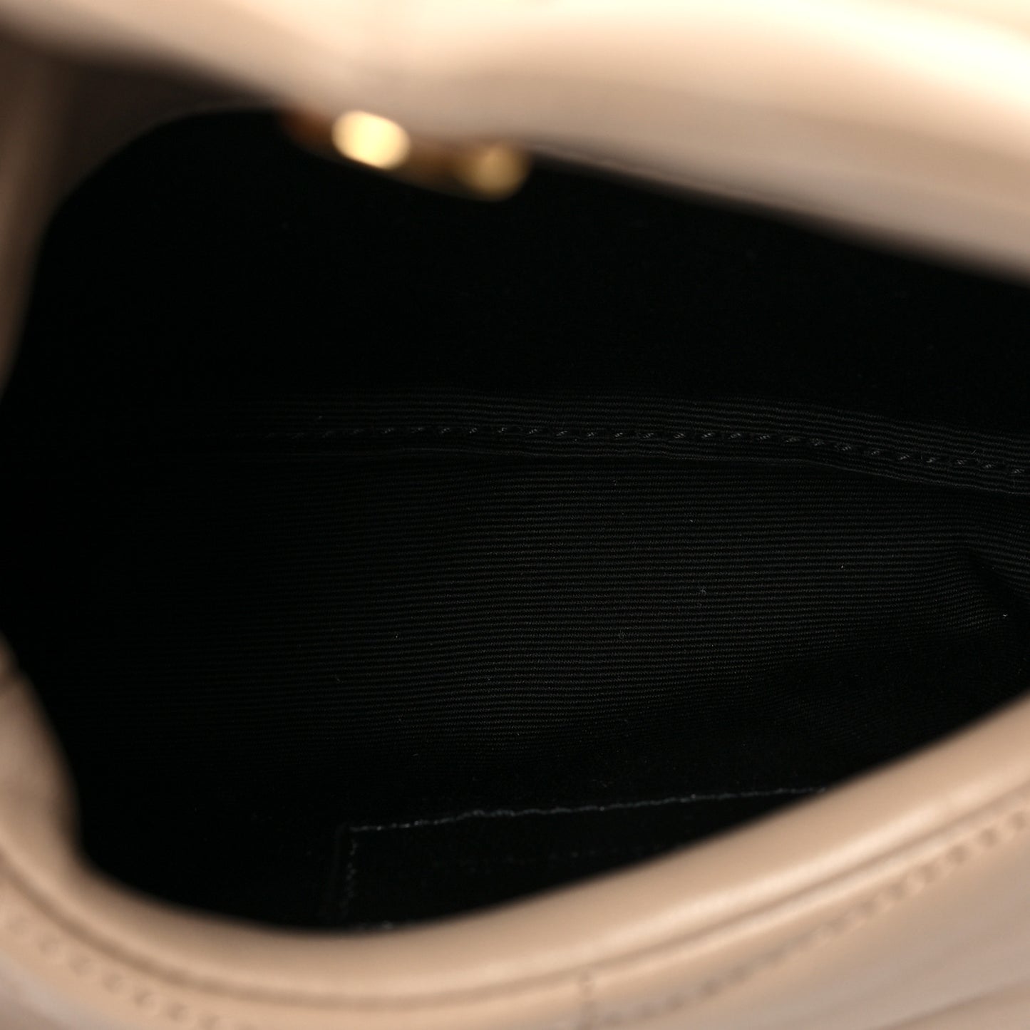 Lambskin Monogram Loulou Puffer Pouch Clutch Dark Beige