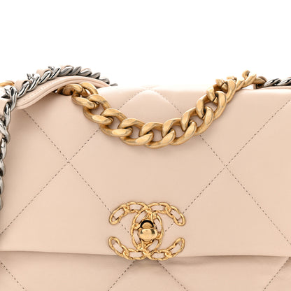 Chanel Lambskin Quilted Medium Chanel 19 Flap Beige 8 of 10