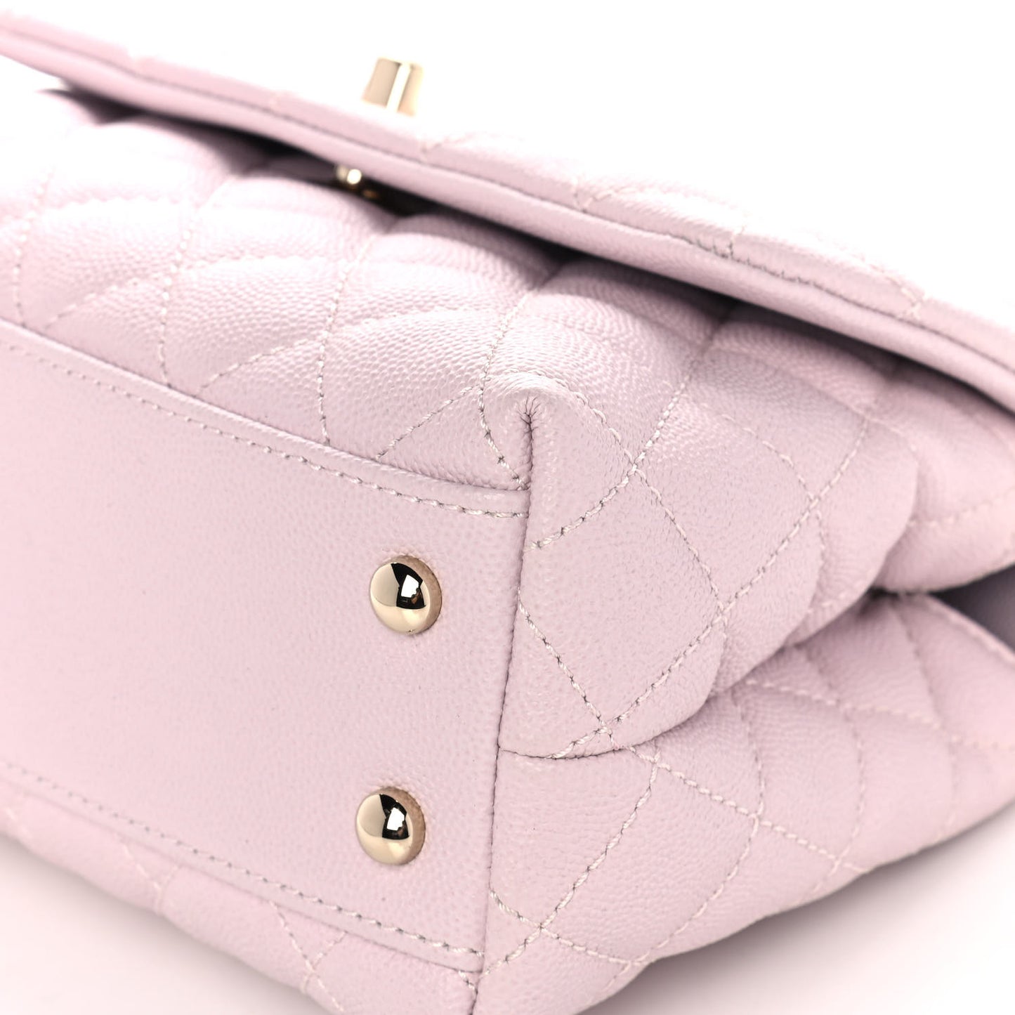 Caviar Quilted Mini Coco Handle Flap Lilas Lilac