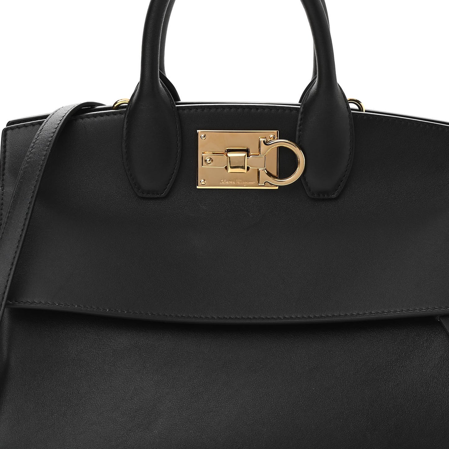 Calfskin Medium Studio Bag Black
