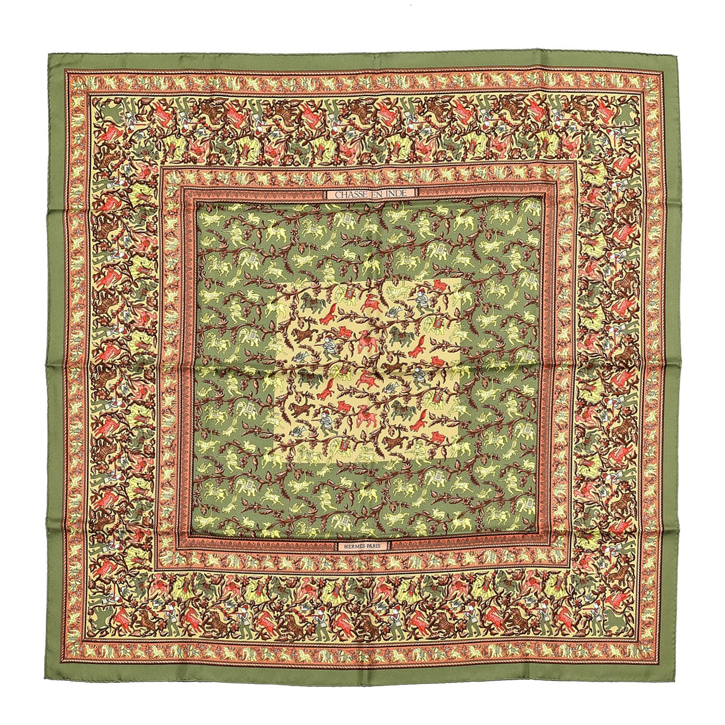 Silk Chasse En Inde Scarf 90
