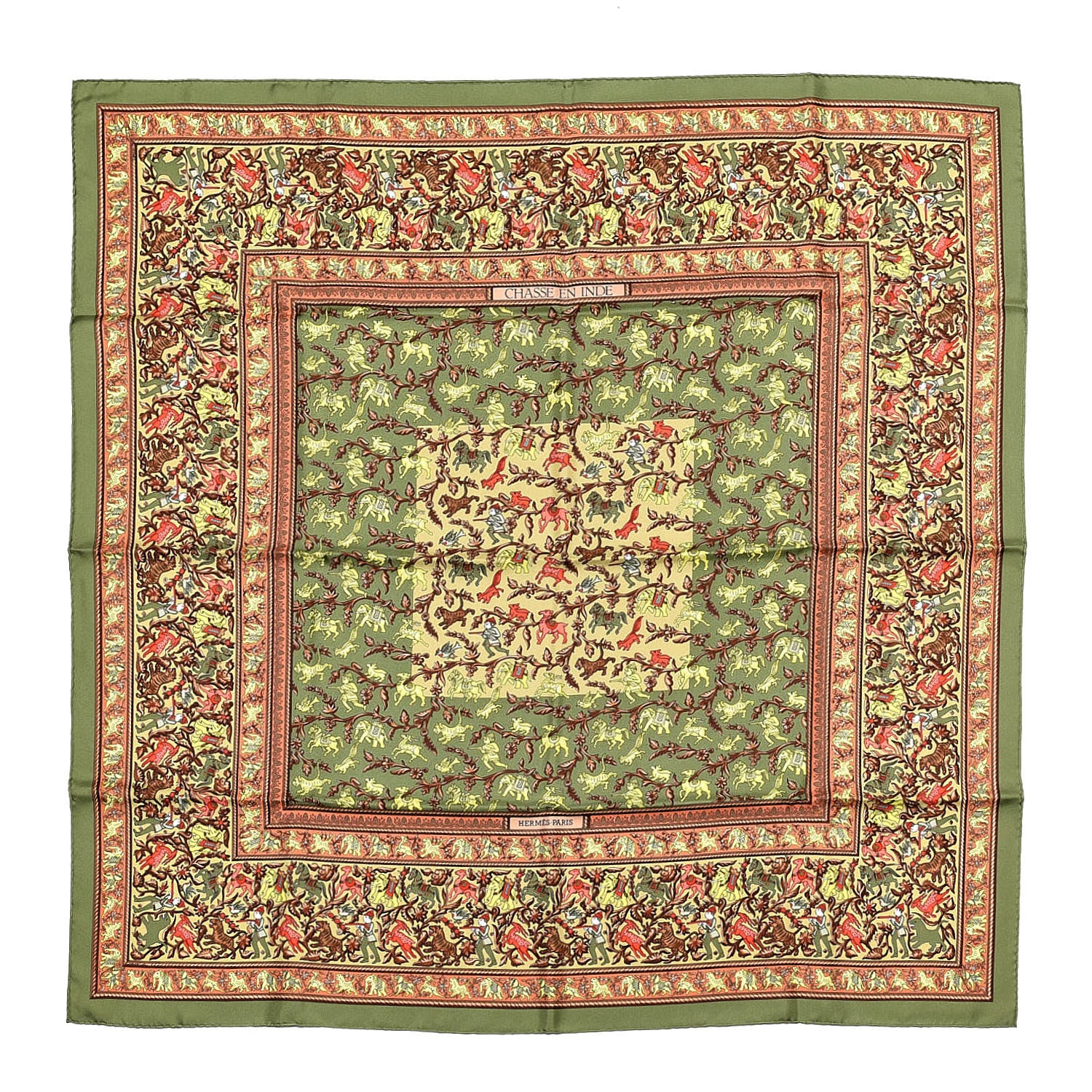 Hermes Silk Chasse En Inde Scarf 90 1 of 6