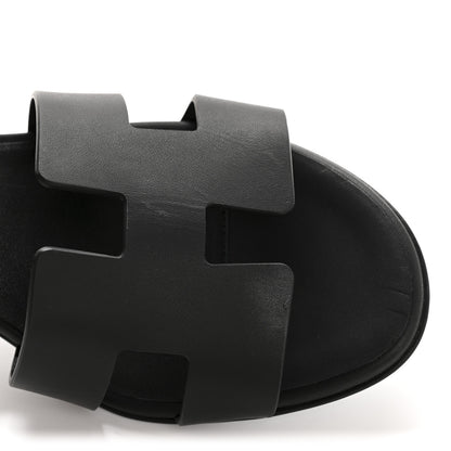 Hermes Calfskin Encens 50 Sandals 38 Black 10 of 11