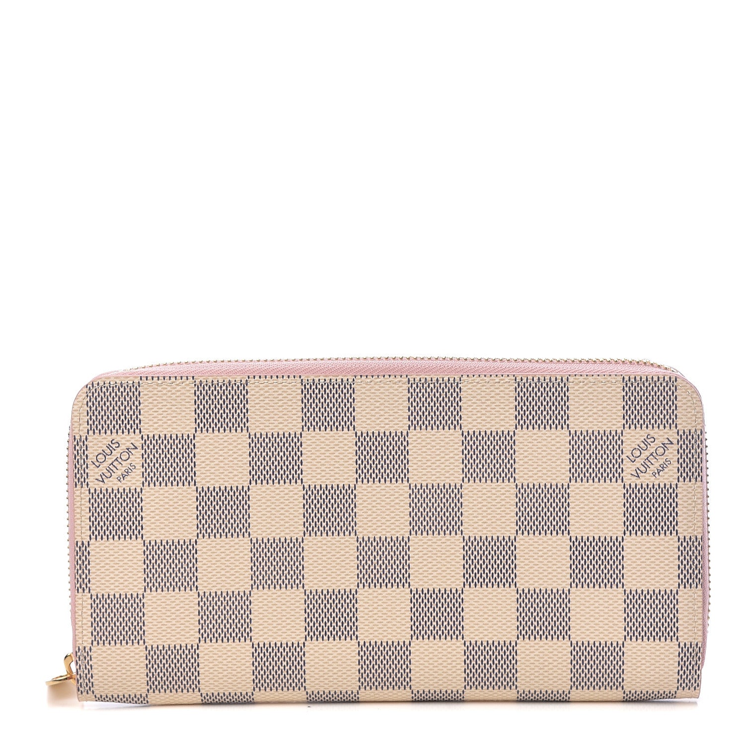 Louis Vuitton Damier Azur Zippy Wallet Rose Ballerine 1 of 8