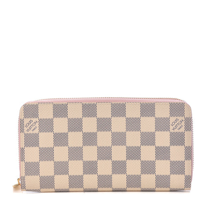Louis Vuitton Damier Azur Zippy Wallet Rose Ballerine 1 of 8