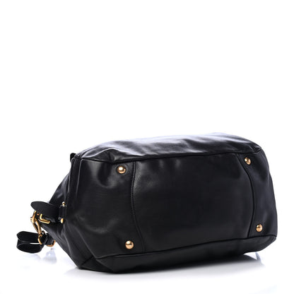 Prada Soft Calf Tote Black 6 of 6