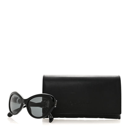 Chanel Acetate Glass Pearls Cat Eye Sunglasses 5443-H Black 9 of 9
