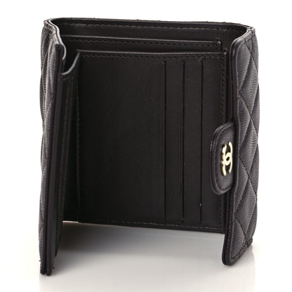 Chanel Caviar Quilted Compact Flap Wallet Dark Brown 5 of 10