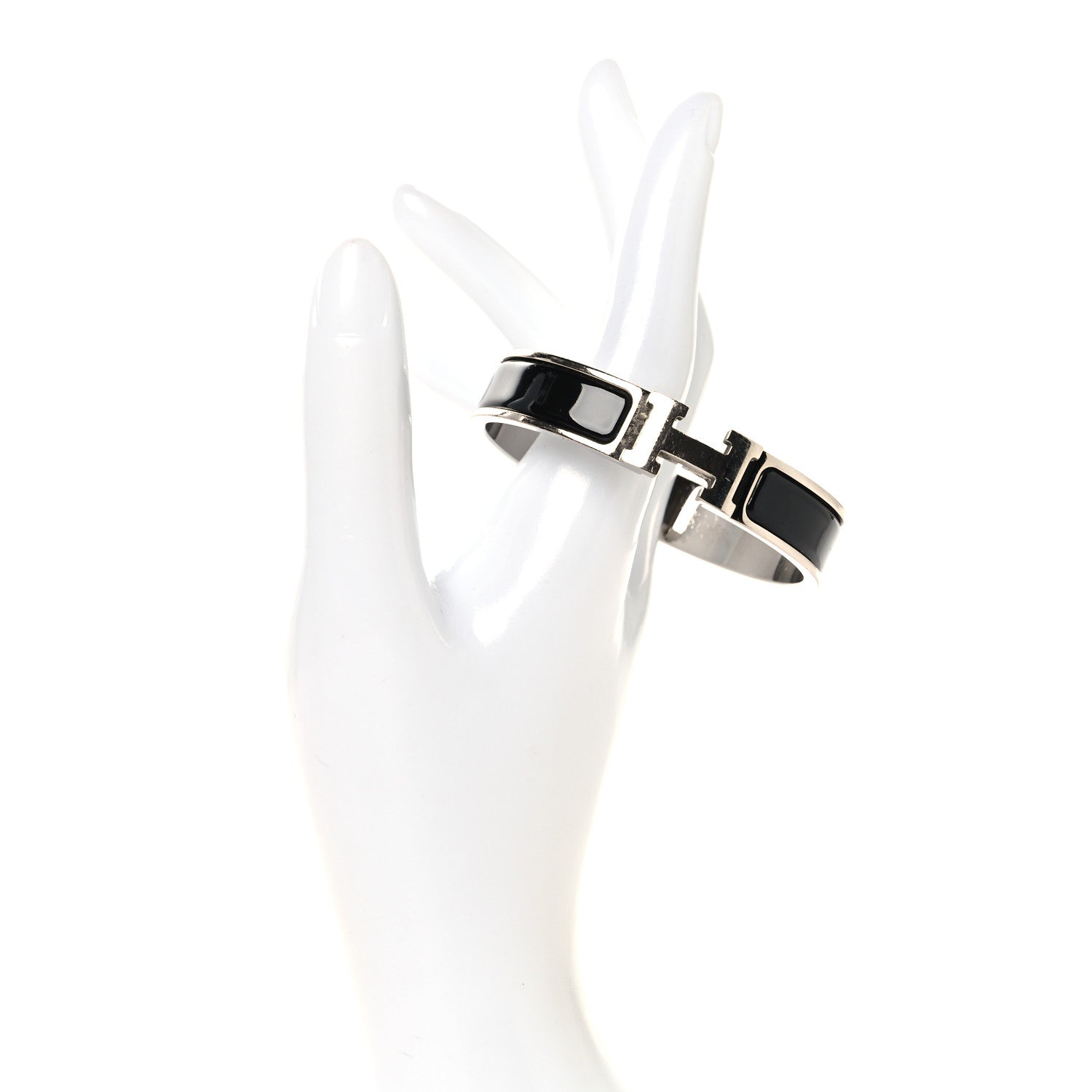 Hermes Enamel Narrow Clic Clac H Bracelet PM Black 2 of 4
