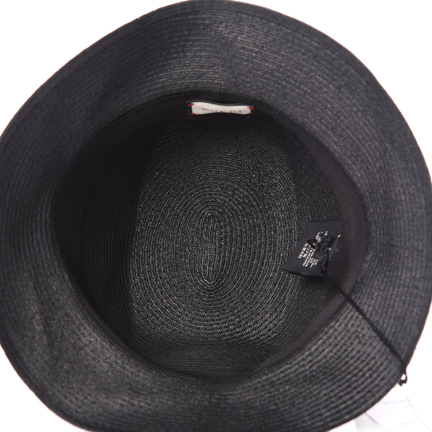 Raffia Double G Hat S Black