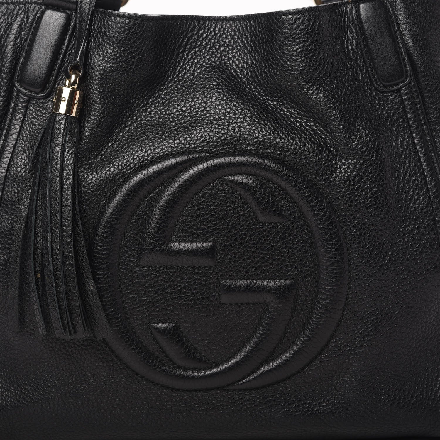 Gucci Pebbled Calfskin Medium Soho Shoulder Bag Black 10 of 10