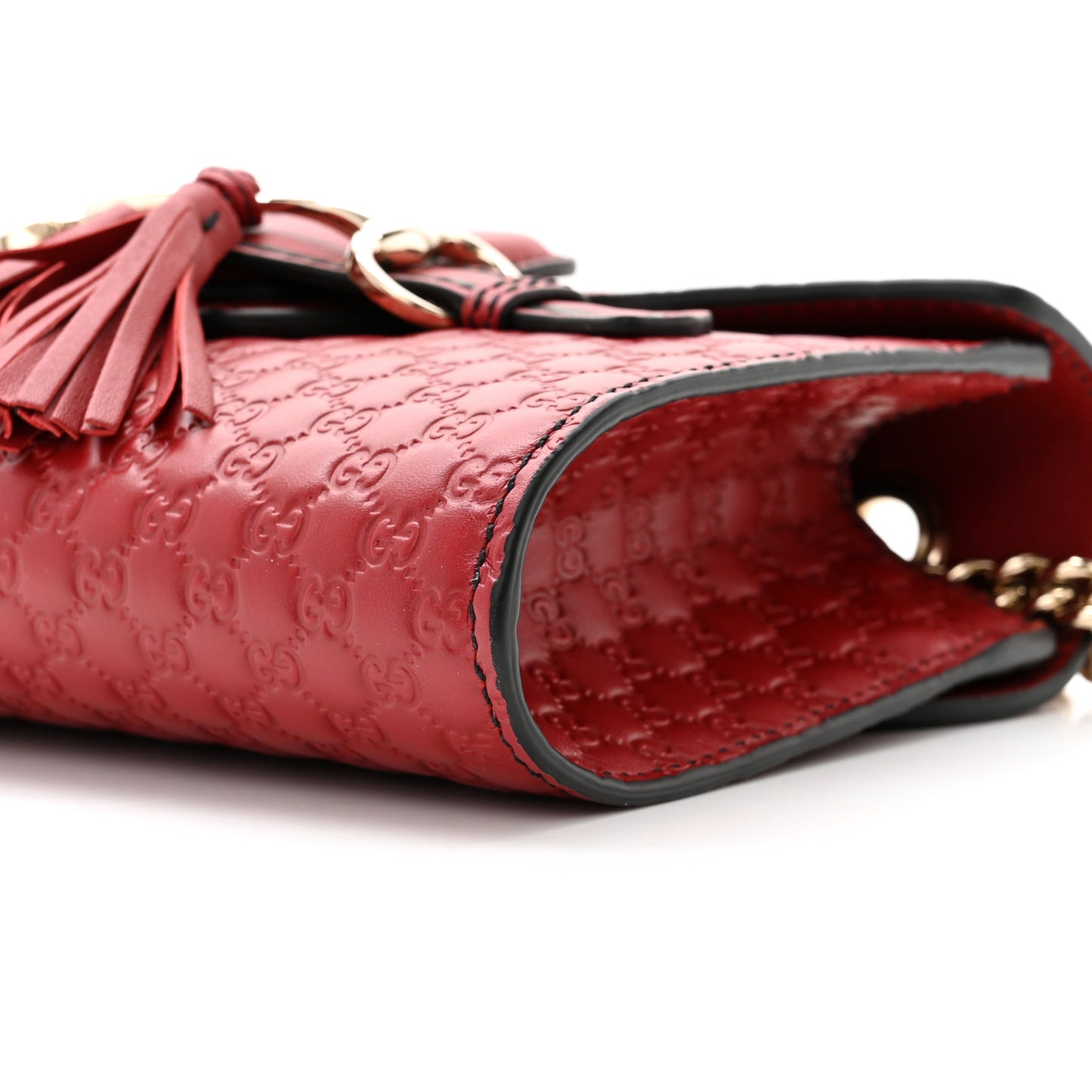 Soft Microguccissima Mini Emily Chain Shoulder Bag Rosso