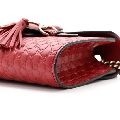 Gucci Soft Microguccissima Mini Emily Chain Shoulder Bag Rosso 10 of 11